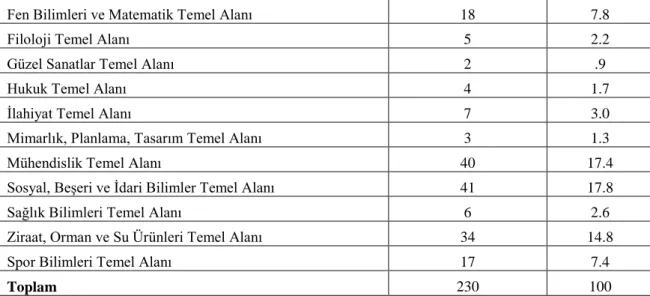 Tablo 13: 2015 yılı akademik teşvik puanı 