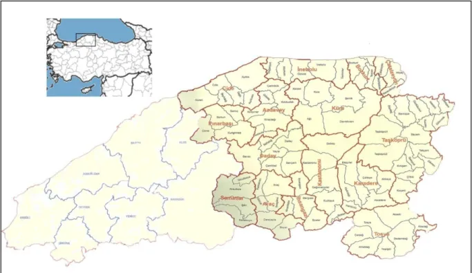 ġekil 3.1 AraĢtırma alanı. 