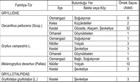 Çizelge II. 