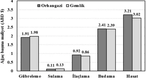 Şekil 6. İşçilik maliyetleri  Sonuç 