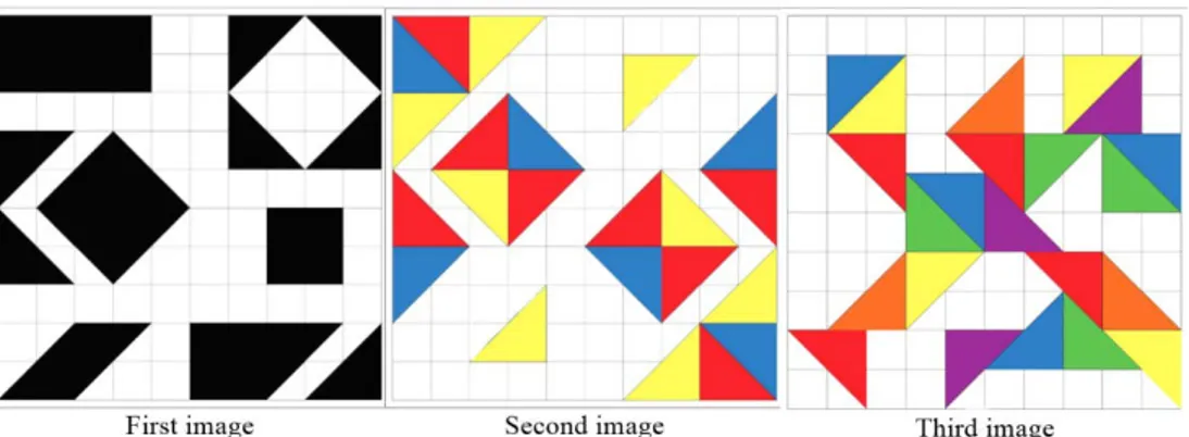 Figure 1. Designed images to measure visual perception (Original, 2017) 