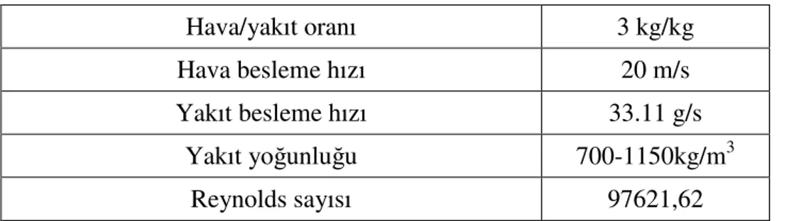 Tablo 4.1. Modellemede Kullanılan Veriler 