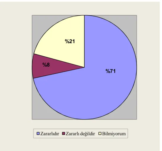 Şekil 6. Katılımcıların “Sigara dışında tütün ürünü zararlı mı?” sorusuna cevapları 