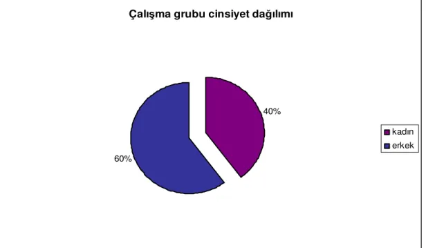 Grafik 1: Çalışmaya alınan olguların cinsiyet dağılımı 