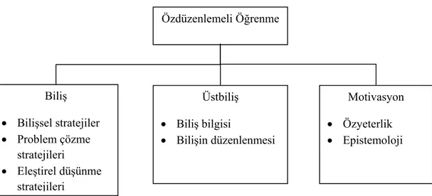 Şekil 2 Schraw ve diğerleri (2006)’nin özdüzenlemeli öğrenme modeli 