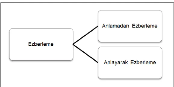 Şekil 2. Öğrenmede ezberleme 