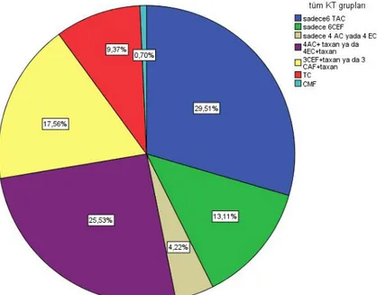 Grafik 2. Kemoterapi Alt Gruplarına göre Hasta Dağılımı 