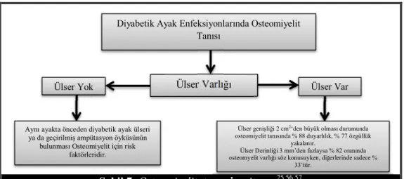 Şekil 7. Osteomiyelit  tanı algoritması 25,56,57