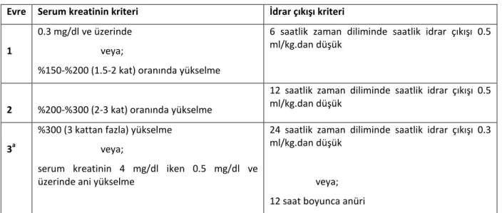 Tablo 2 AKIN Sınıflandırması  