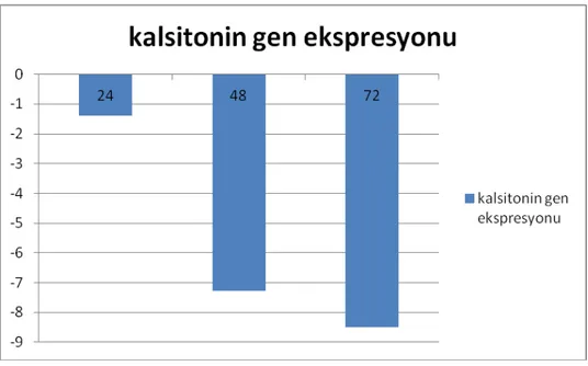 Grafik 7 : Kalsitonin gen ekspreyonu azalma katları 