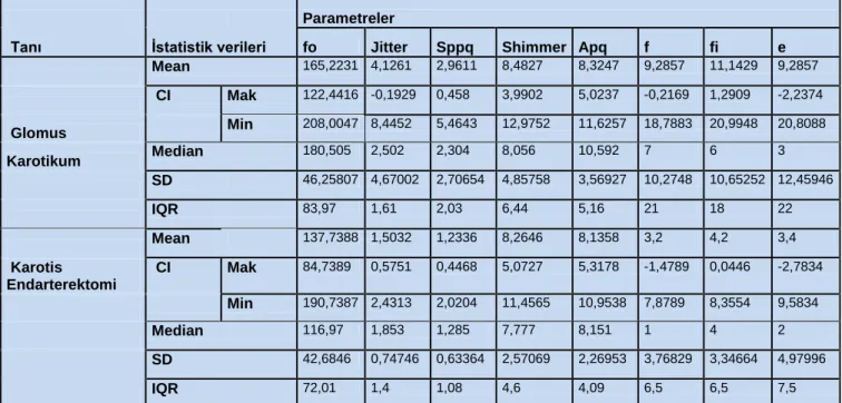 Tablo 7: Tanımlayıcı İstatistik Verileri 