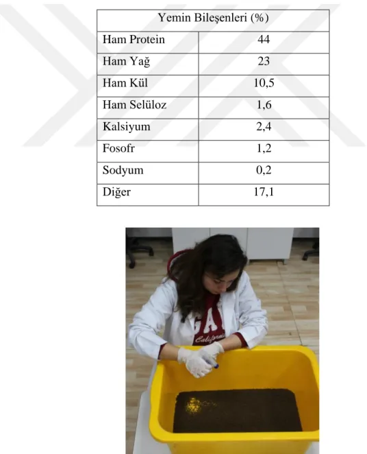 Tablo 3.1. Ticari Deney Yemlerinin Bileşenleri 