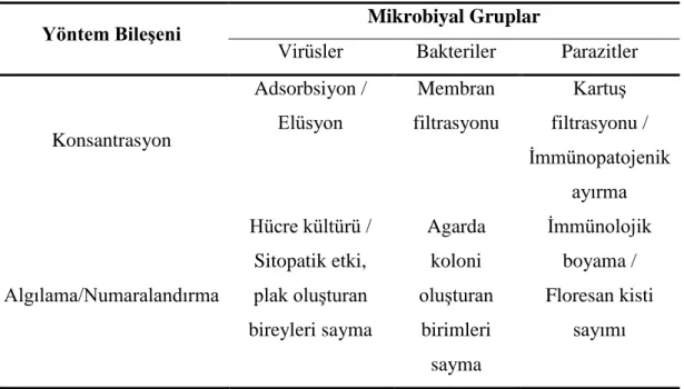 Tablo 2.2. Mikrobiyal ayırma teknikleri 