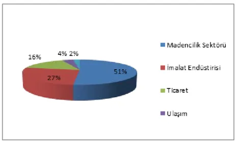 Şekil 2.3.Doğrudan Yabancı Yatırım Alanlar Oranı, (DEİK, 2018) 