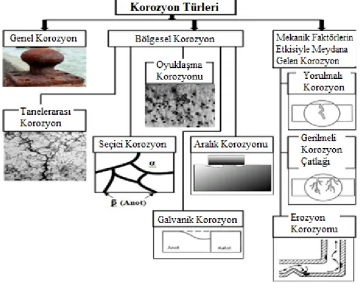 Şekil 6.1 Korozyon Türleri 