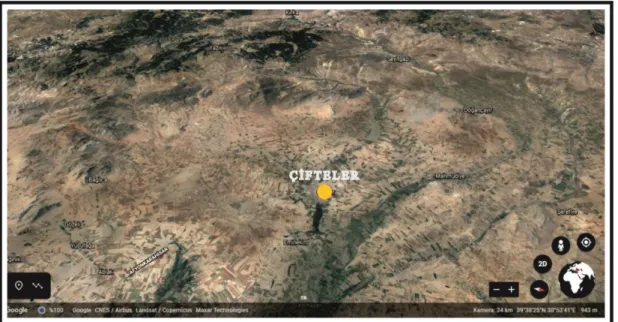 Şekil 4.3. İlçe ve çevresinin uydudan çekilmiş 3D görüntüsü 