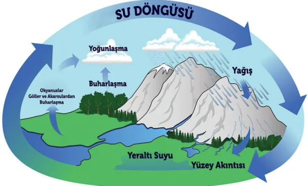 Şekil 2.1. Su Döngüsü(URL-6) 