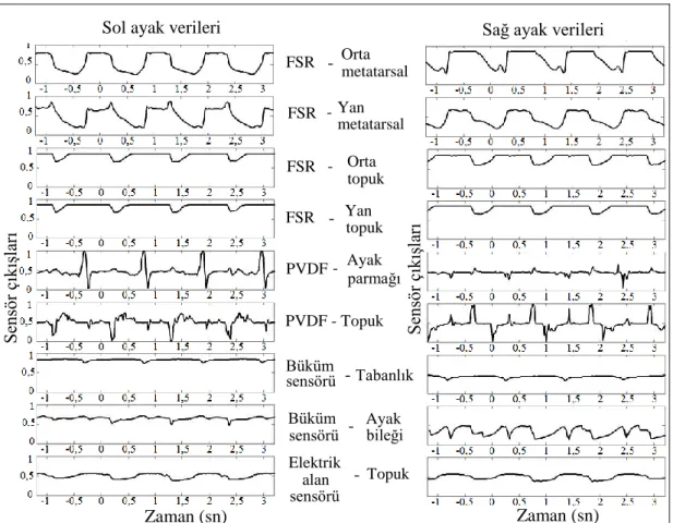 Grafik 2.5. Kalibre edilmeksizin kullanılan sensörlerden elde edilen sinyaller [17] 