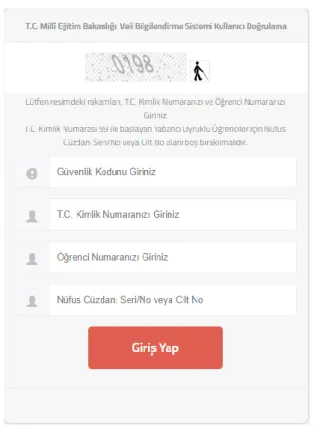 Şekil 3.1. EBA Öğrenci Giriş Sayfası 