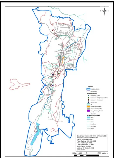 Şekil 4.21. Çalışma Alanı Kaya Düşmesi, Sel ve Stabilite Problemlerinin Gözlenebileceği  Alan Analizi (Ek-14) 