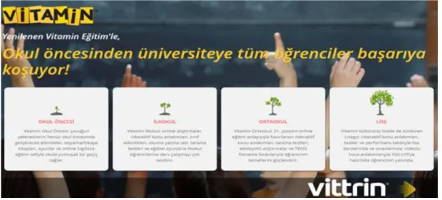 Şekil 2.14. Vitamin ana sayfası 