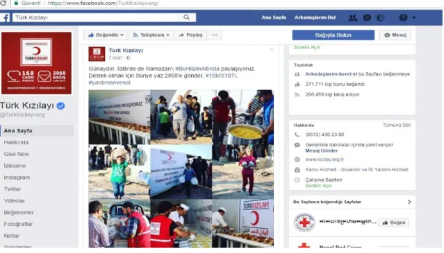 Şekil 5.1. Kurumun Facebook Sayfası 