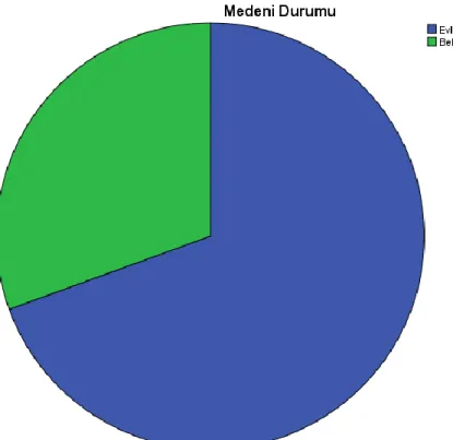 Grafik 3: Katılımcıların Medeni Durumlarına Göre Dağılımı 