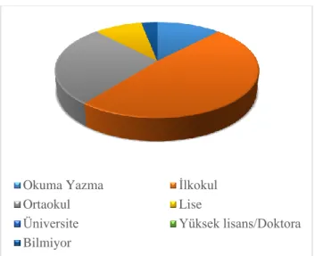 Grafik 4.4. Deney Grubu Öğrencilerinin Baba Eğitim Verileri 