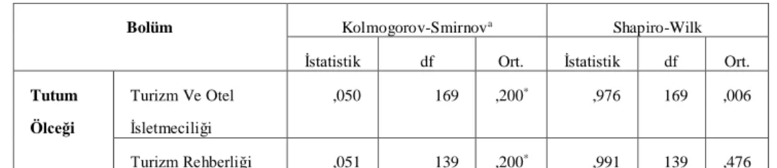 Tablo 8: Normallik Testi 