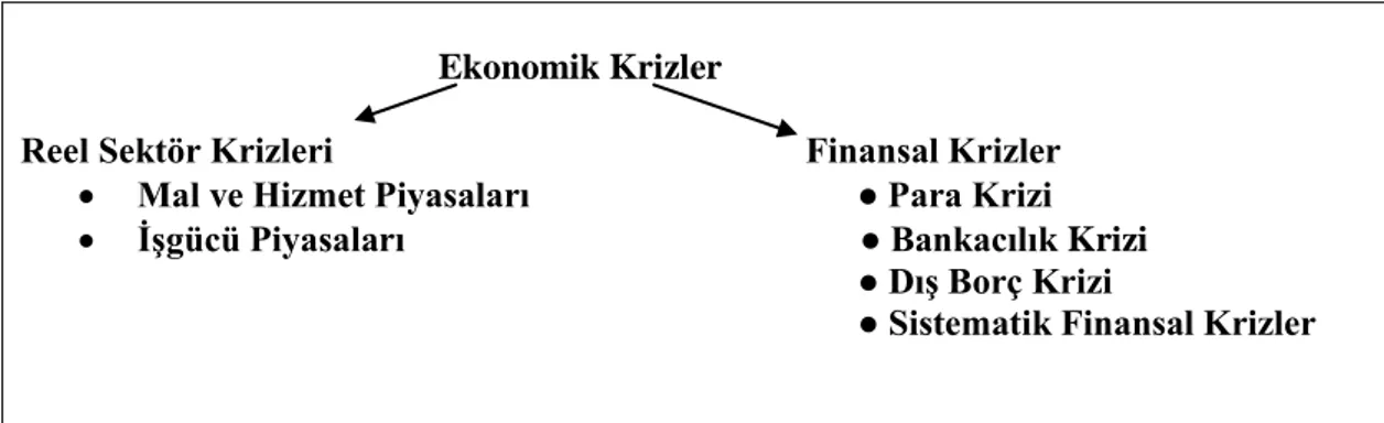 Şekil 1.1. Ekonomik Kriz Çeşitleri (IMF, 2002) 