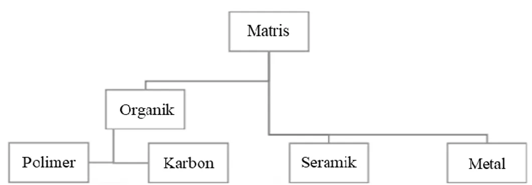 Şekil 2.1. Matris fazlarının sınıflandırılması (Miracle vd., 2001). 