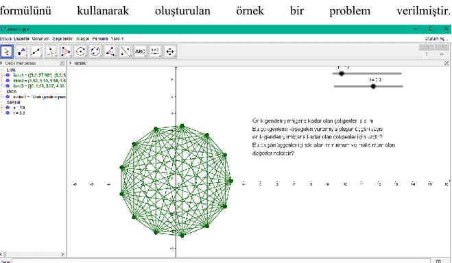 Şekil 11: Serbest problem durumunda Zehra’nın kurduğu problem 