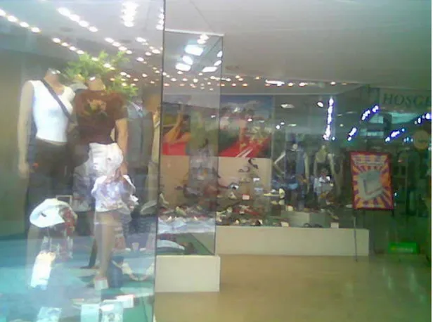 Şekil 2 : Kademelendirilmiş vitrin uygulayan bir mağaza 