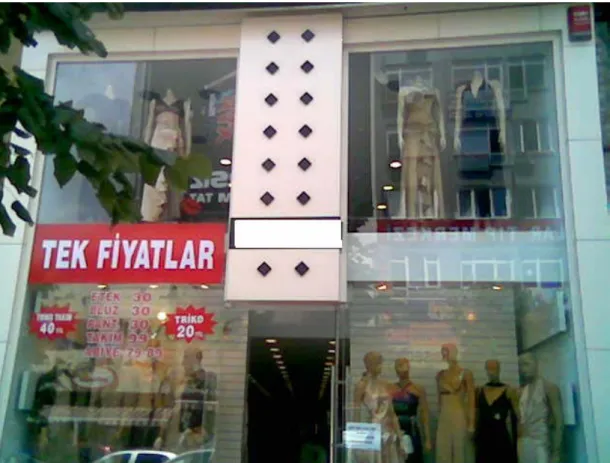 Şekil 7 : Çift katlı vitrin uygulayan bir mağaza     