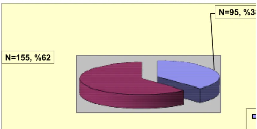 Grafik 1.Örneklemin Cinsiyete Göre Dağılımı  