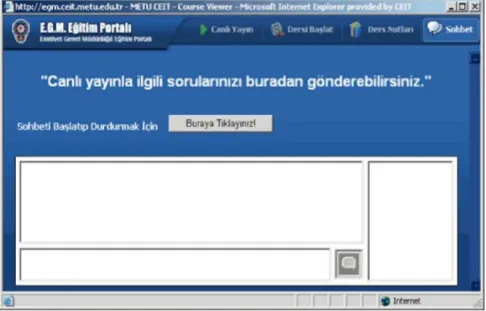 Şekil 11. Portal Canlı Yayın Soru Ekranı 