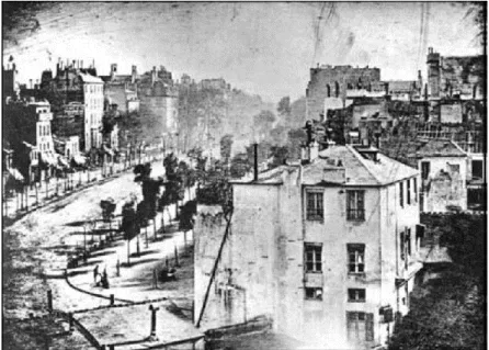 ġekil 6. L J.M.Daguerre. Boulevarddu Temple, Paris, dagerotip,1839. 