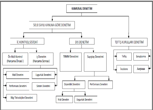 Şekil 1. Türk Kamu Yönetiminde Denetim ( Gök ve Akar, 2014). 