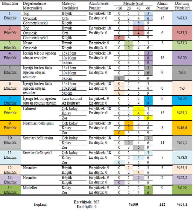Şekil 5. İGAPDA puanlama ve analiz örneği 