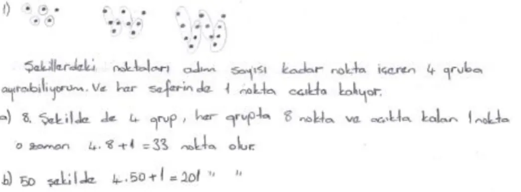 Şekil 29. Ö38’in birinci soruya ilişkin çözümü 