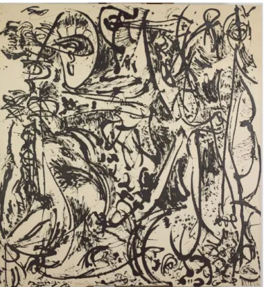 Şekil  1.  Jakson  Pollock,  “Yankı,  Numara  25”.  09.12.2015  tarihinde  http://www.moma.org/explore/inside_out/inside_out/wp-content/uploads/2013/04/echo.jpg  sayfasından erişilmiştir