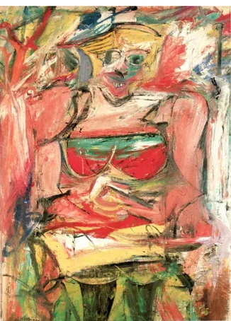 Şekil  2.    Willem  De  Kooning,  “Kadın”.  09.12.2015  tarihinde  http://spgspgspg.com/  blog/wpcontent/uploads/2012/04/Woman-V1.jpg sayfasından erişilmiştir 