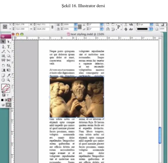 Şekil 17. Indesign dersi 