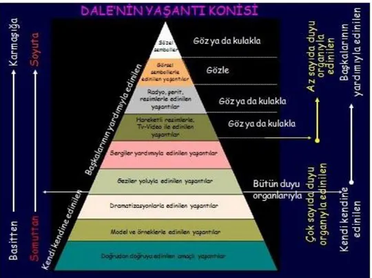 Şekil 1. Edgar Dale’nin yaşantı konisi  