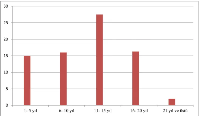 Tablo 12 ve Şekil 6' da katılımcıların yaş aralıkları verilmiştir.  Tablo 12 