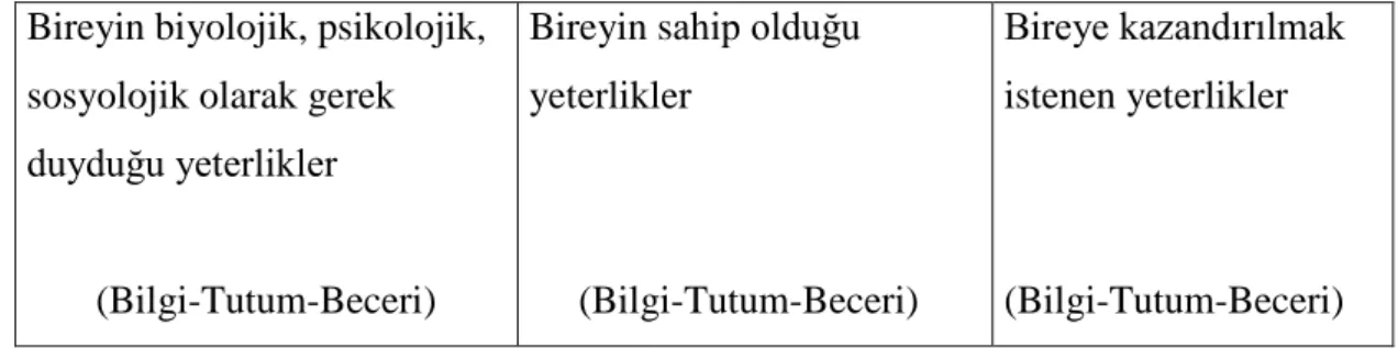 Şekil 4: Farklar Yaklaşımı (Demirel, 2000). 