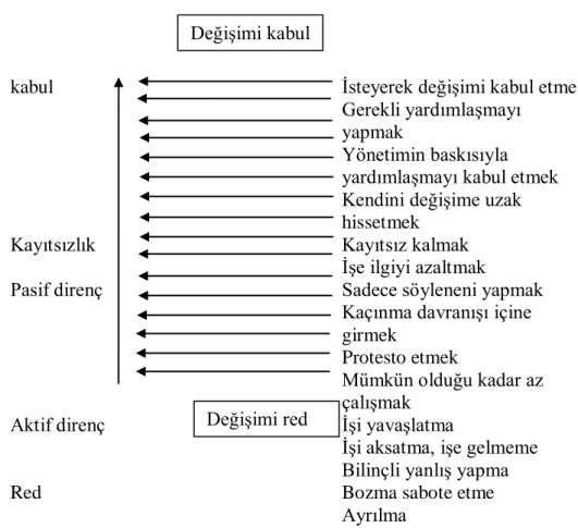 Şekil 2. DeğiĢime Direnç Skalası 