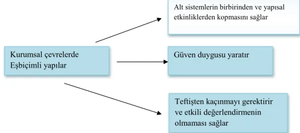 Şekil 10 . Kurumsal eş biçimliliğin örgütler üzerindeki etkisi  