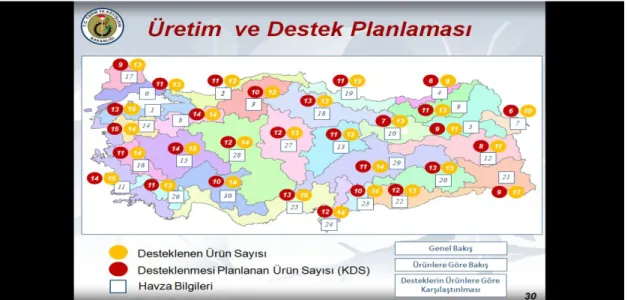 Tablo 19 .  Türkiye Tarım Havzaları Haritası 