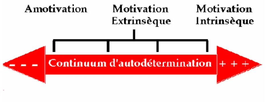 Figure 2.Le schéma des types de motivation de Deci 